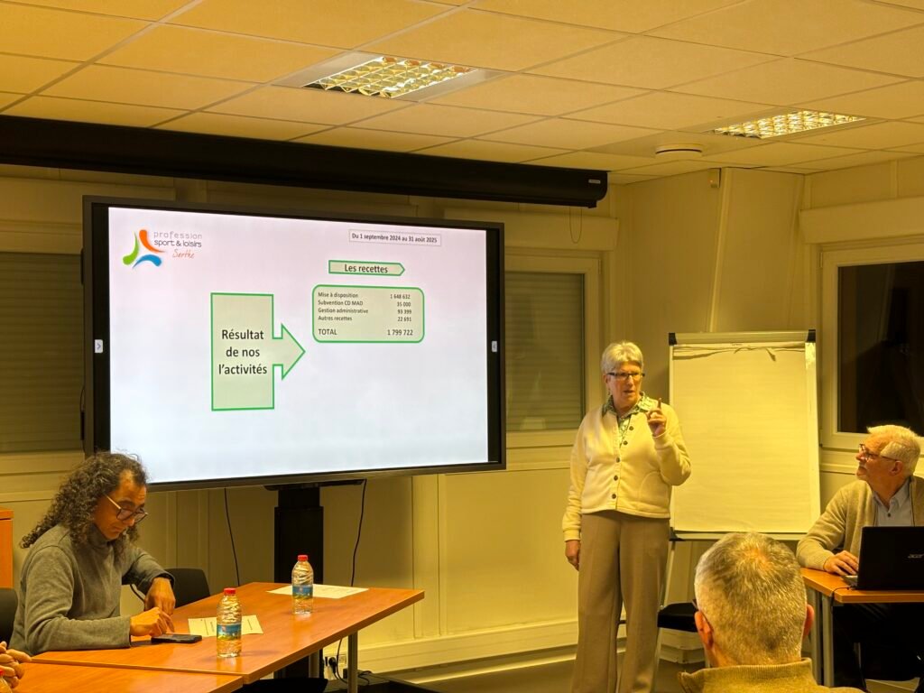 la présidente de PSL72 décrivant les résultats financiers 2025